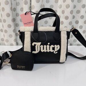 Juicy Couture Black and Cream Mini Bag Set